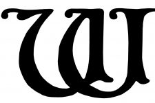 Decorative Gothic Alphabet 8 - Letters VWX