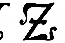 Decorative Gothic Alphabet 9 - Letters Y Z &