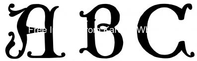 Decorative Gothic Alphabet 1 - Letters A B C