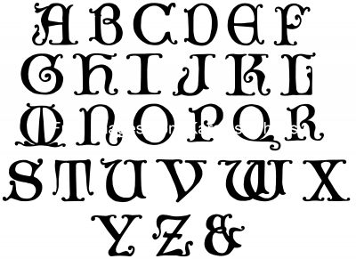 Decorative Gothic Alphabet 10 A-Z
