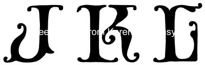 Decorative Gothic Alphabet 4 - Letters J K L