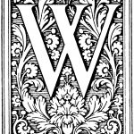 Victorian Decorative Letters 7 - W