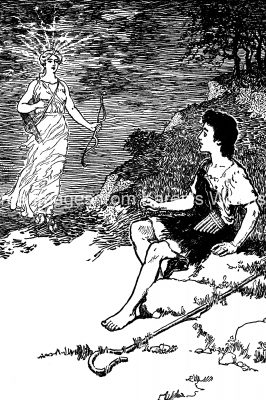 Greek Mythology Pictures 5 - Endymion and Artemis