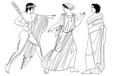 Greek Gods Clip Art 3 - Apollo Pursuing Daphne