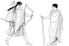 Greek Gods Clip Art 4 - Apollo Menacing Amphion