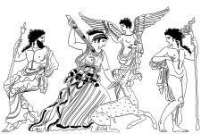 Greek Gods Clip Art 6 - Zeus and Diana