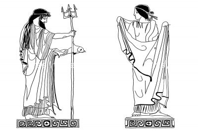 Greek Gods Clip Art 1 - Poseidon And Amphitrite