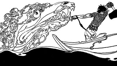 Norse Mythology Gods 16 - Thor Fights the Serpent Monster