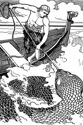 Thor Mythology 15 - Thor Fighting the Serpent