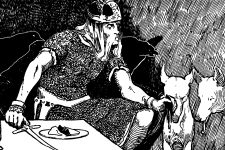 Norse Mythology Stories 1 - Odin Feeding His Wolves