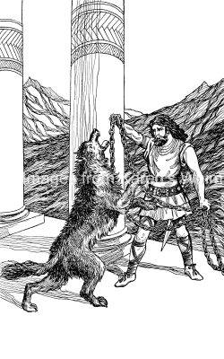 Norse Gods 3 - Thor Chaining Fenrir