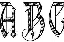 Calligraphy Alphabets 1 - A B C