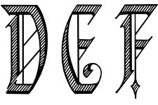 Calligraphy Alphabets 2 - D E F