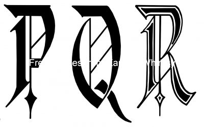 Calligraphy Alphabets 6 - P Q R