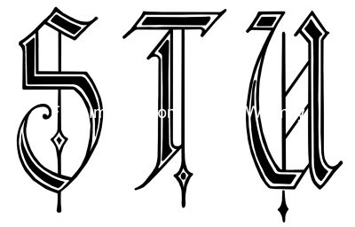 Calligraphy Alphabets 7 - S T U
