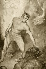 Beowulf Drawings 4 - Beowulf Slays Grendel