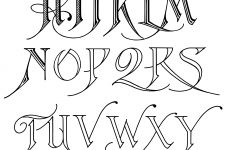 Free Calligraphy Alphabet 10 - A - Z