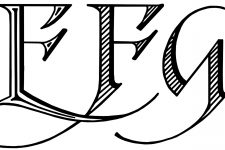 Free Calligraphy Alphabet 2 - E F G