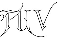 Free Calligraphy Alphabet 7 - T U V
