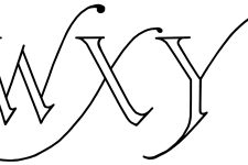 Free Calligraphy Alphabet 8 - W X Y