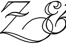 Free Calligraphy Alphabet 9 - Z &