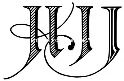 Free Calligraphy Alphabet 3 - H I J