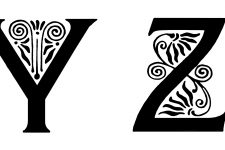 Capital Lettering - Y and Z