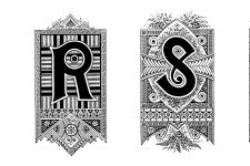 Lettering Drawings - Q R S T
