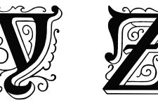 Decorative Lettering - Y and Z