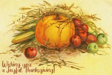 Happy Thanksgiving Clip Art 7 - Pumpkin and Apples