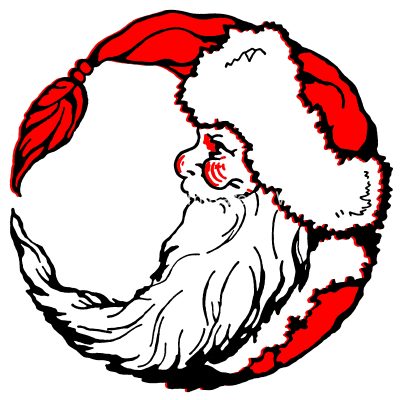 Santa Claus Clipart 3 - Circular Santa Claus