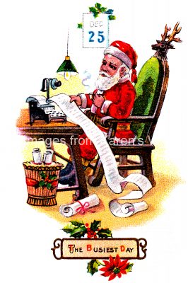 Pictures of Santa Claus 8 - Santa's Checking the List