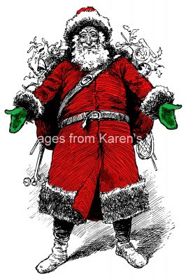 Pictures of Santa Claus 9 - Santa Overloaded with Toys
