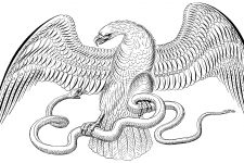 Calligraphy Art 2 - Eagle and Snake