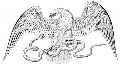 Calligraphy Art 2 - Eagle and Snake