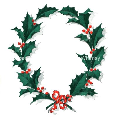 Christmas Wreath Clip Art 7