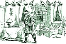 Christmas Images Clip Art 11 - Santa in the House