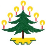 Free Clip Art for Christmas 8 - Tree with Candles
