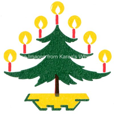 Free Clip Art for Christmas 8 - Tree with Candles