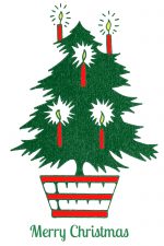Merry Christmas Clip Art 3 - Christmas Tree with Candles