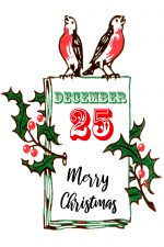 Merry Christmas Clip Art 7 - Calendar and Holly