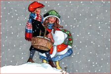 Free Christmas Clipart 1 - Walk through the Snow