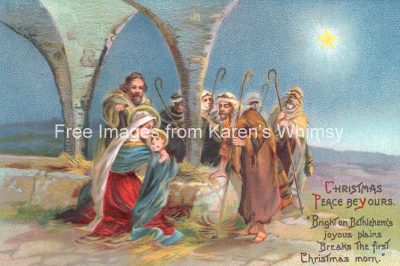 Free Christmas Clipart 13 - Jesus at the Manger