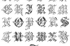 Old English Alphabet A-Z 10 - Letters A to Z