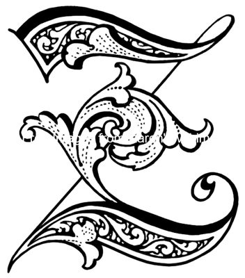 Old English Alphabet A-Z 9 - Letter Z