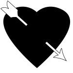 Black Heart Clip Art 1