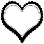 Black And White Heart Clip Art 1