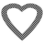 Black And White Heart Clip Art 10
