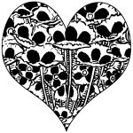 Black And White Heart Clip Art 15