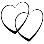 Black And White Heart Clip Art 17